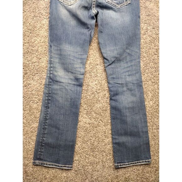 Silver Jeans Women's Size 28/L31 Aiko Baby Boot Cut Denim Jeans White Stitching - Picture 14 of 16